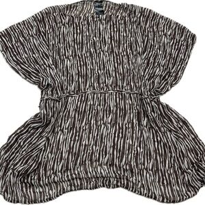 H & M Kaftan Swim Coverup Brown and White Women's Size Medium Large